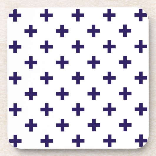 Blauwe mariniers kruisen wit bier onderzetter (Voorkant)