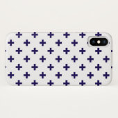Blauwe mariniers kruisen wit Case-Mate iPhone case (Achterkant (horizontaal))