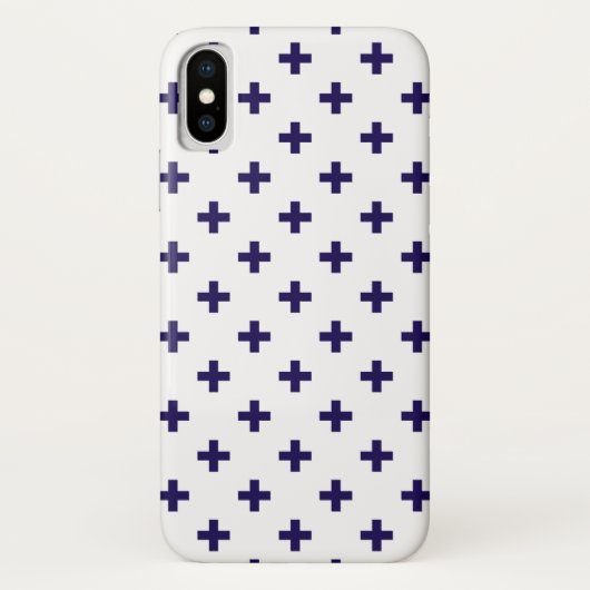 Blauwe mariniers kruisen wit Case-Mate iPhone case (Achterkant)