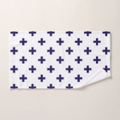 Blauwe mariniers kruisen wit handdoek (Handdoek)