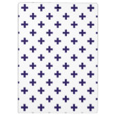 Blauwe mariniers kruisen wit klembord (Achterkant)