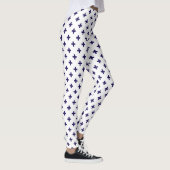 Blauwe mariniers kruisen wit leggings (Rechts)