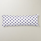 Blauwe mariniers kruisen wit lichaamskussen (Achterkant)