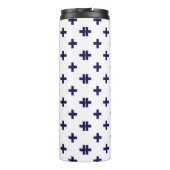 Blauwe mariniers kruisen wit thermosbeker (Achterkant)
