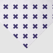 Blauwe mariniers kruisen wit tissuepapier (Detail)