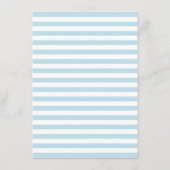Blauwe maritieme strepen. Moderne gestreepte trouw Menu (Achterkant)