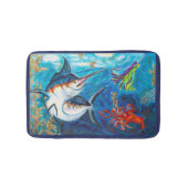 Blauwe marlijn badmat (Voorkant)