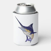 Blauwe marlijn blikjeskoeler (Blikje Achterkant)