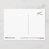 Blauwe marlijn briefkaart (Achterkant)