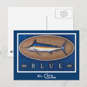 Blauwe marlijn Briefkaarten (Voorkant / Achterkant)