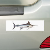 Blauwe marlijn bumpersticker (Op auto)
