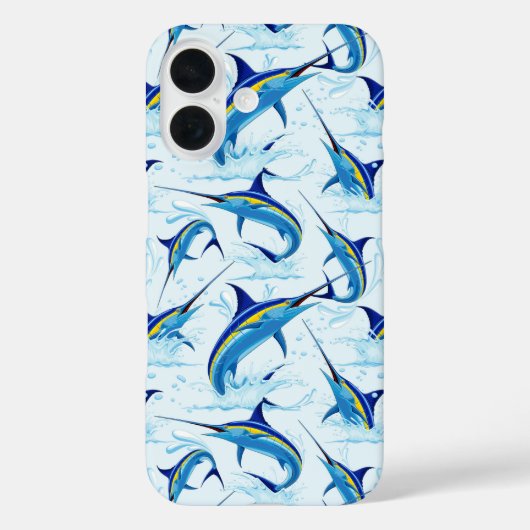 Blauwe Marlijn die uit de Oceaan springt Case-Mate iPhone Case (Achterkant)