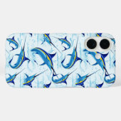Blauwe Marlijn die uit de Oceaan springt Case-Mate iPhone Case (Achterkant (horizontaal))