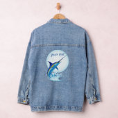 Blauwe Marlijn die uit de Oceaan springt Denim Jacket (Hangar)