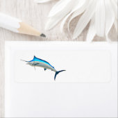 Blauwe marlijn etiket (Insitu)