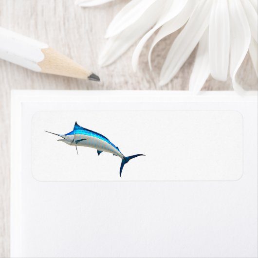 Blauwe marlijn etiket (Insitu)