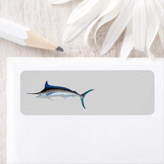 Blauwe marlijn etiket (Insitu)