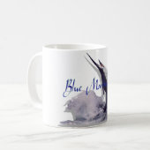 blauwe marlijn koffiemok (Voorkant links)
