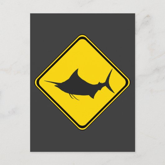 Blauwe marlijn kruising! briefkaart (Voorkant)