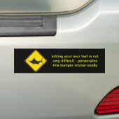 Blauwe marlijn kruising! bumpersticker (Op auto)
