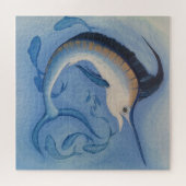 Blauwe marlijn legpuzzel (Horizontaal)