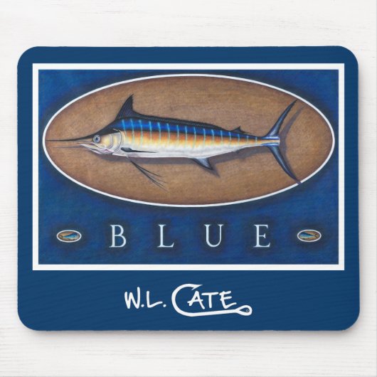 Blauwe marlijn Muismatten (Voorkant)