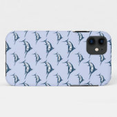 Blauwe Marlijn Patroon Case-Mate iPhone Case (Achterkant (horizontaal))