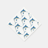 Blauwe marlijn patroon servet (Hoek)