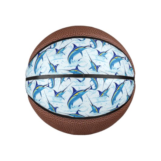 Blauwe Marlijn Springt uit de Oceaan Basketbal (Voorkant)