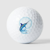 Blauwe Marlijn springt uit de Oceaan Golfballen (Voorkant)