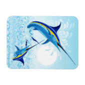 Blauwe Marlijn Springt uit de Oceaan Magneet (Horizontaal)