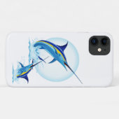 Blauwe Marlijn Springt uit Oceaan Case-Mate iPhone Case (Achterkant (horizontaal))