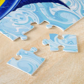 Blauwe Marlijn Springt uit Oceaan Legpuzzel (Zijkant)