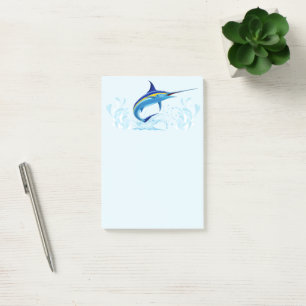 Blauwe Marlijn Springt uit Oceaan Post-it® Notes