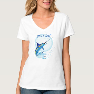 Blauwe Marlijn Springt uit Oceaan T-shirt