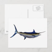 Blauwe marlijn vis briefkaart (Voorkant / Achterkant)