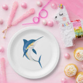 Blauwe marlijn vis papieren bordje (Feest)