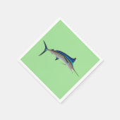 Blauwe marlijn vis servet (Hoek)