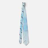 Blauwe marlijn vis stropdas (Achterkant)