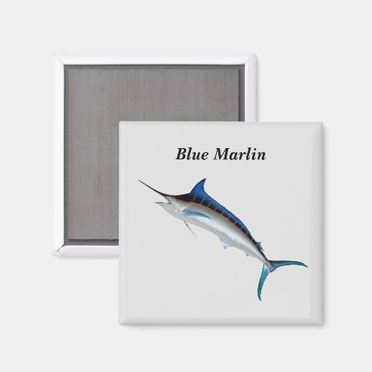 Blauwe Marlin-magneet Magneet (Voorkant / Achterkant)