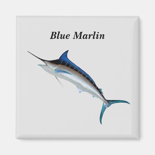Blauwe Marlin-magneet Magneet (Voorkant)