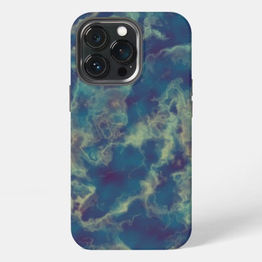 Blauwe Marmer 2 iPhone Hoesje (Achterkant)