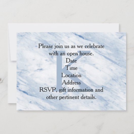 Blauwe marmer 3 Aankondiging van het Afstuderen va (Achterkant)