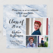 Blauwe marmer 3 Aankondiging van het Afstuderen va (Voorkant / Achterkant)