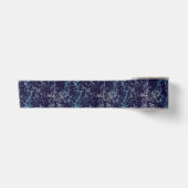Blauwe marmer abstract satijnen lint (Voorkant)