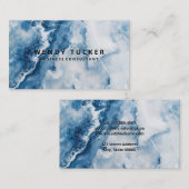 Blauwe marmer achtergrond visitekaartje (Voorkant / Achterkant)