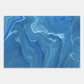Blauwe marmer Agate Abstraction Inpakpapier Vel (Voorkant 3)