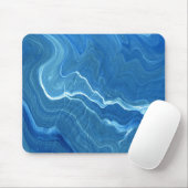 Blauwe marmer Agate Abstraction Muismat (Met muis)