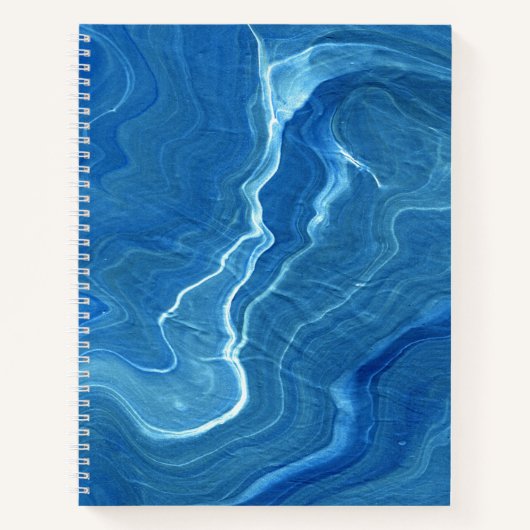 Blauwe marmer Agate Abstraction Notitieboek (Voorkant)