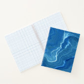 Blauwe marmer Agate Abstraction Notitieboek (Binnen)